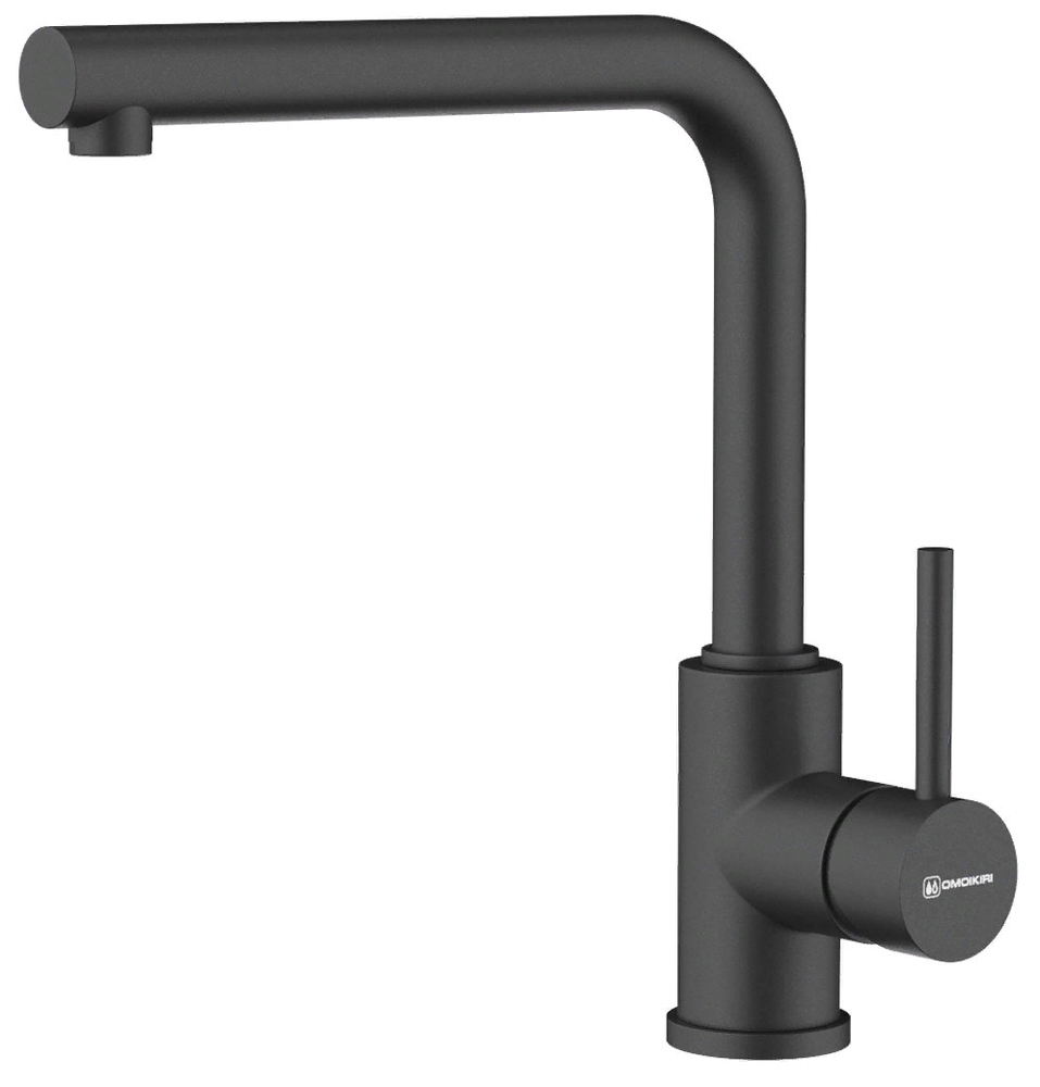 Фото товара: Omoikiri Nakagawa-P-BL, смеситель, гранит, черный
