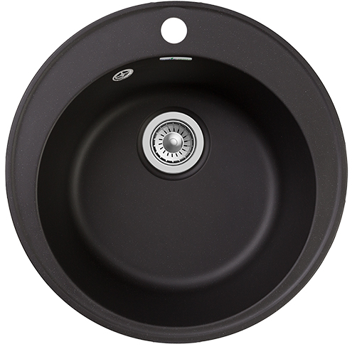 GranFest QUARZ GF-Z08, мойка, гранит, черный Детальное фото товара: GranFest QUARZ GF-Z08, мойка, гранит, черный