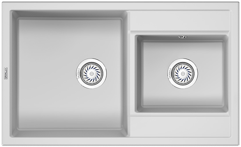 Фото товара: GRANULA 8201 мойка, гранит, арктик (белый)