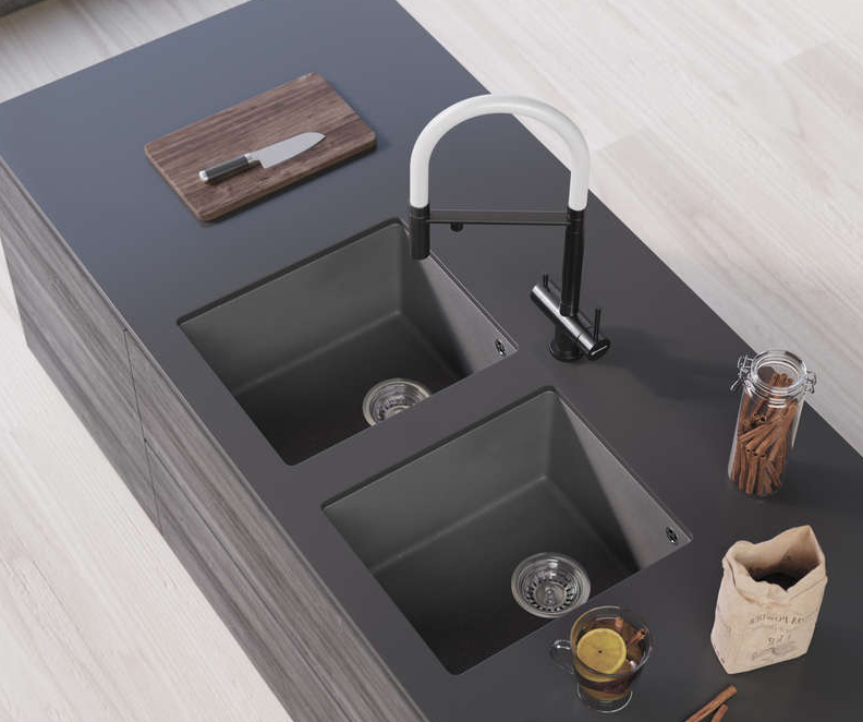 Детальное фото товара: Omoikiri Bosen 38-U-DC, мойка, гранит, шоколад