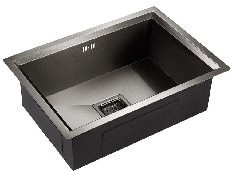 Детальное фото товара: Emar EMB-129А PVD Nano Dark, мойка, вороненая сталь