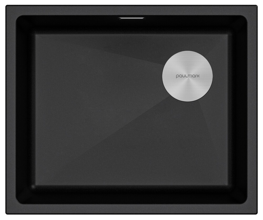 Фото товара: Paulmark LUMI 55UNI-SKEW, мойка, гранит, черный металлик