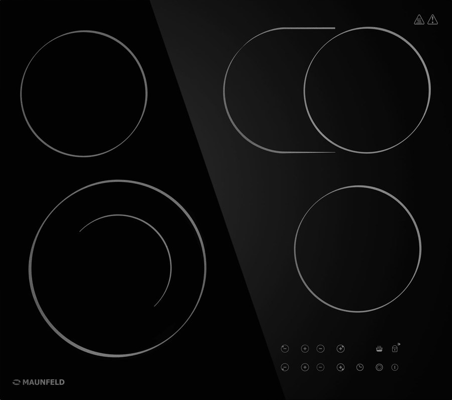 Детальное фото товара: Maunfeld CVCE594SMDBK стеклокерамическая поверхность