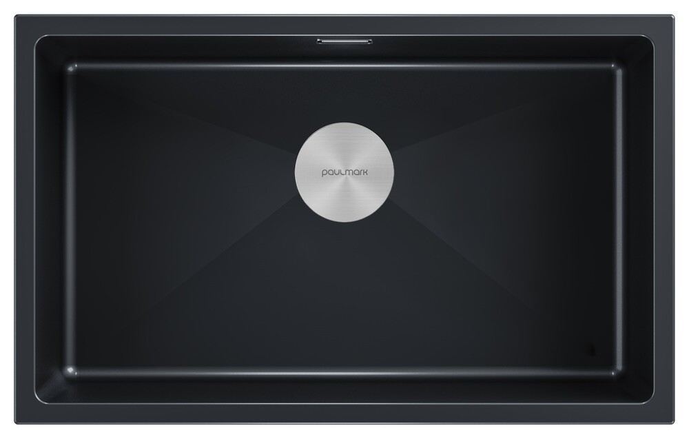 Фото товара: Paulmark LUMI 74UNI, мойка, гранит, черный металлик