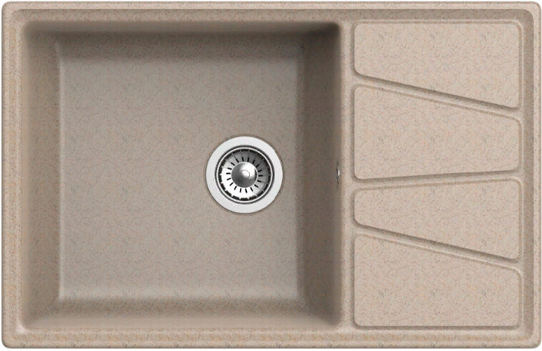 GranFest VERTEX GF-V-780L, мойка, мрамор, песочный Фото товара: GranFest VERTEX GF-V-780L, мойка, мрамор, песочный