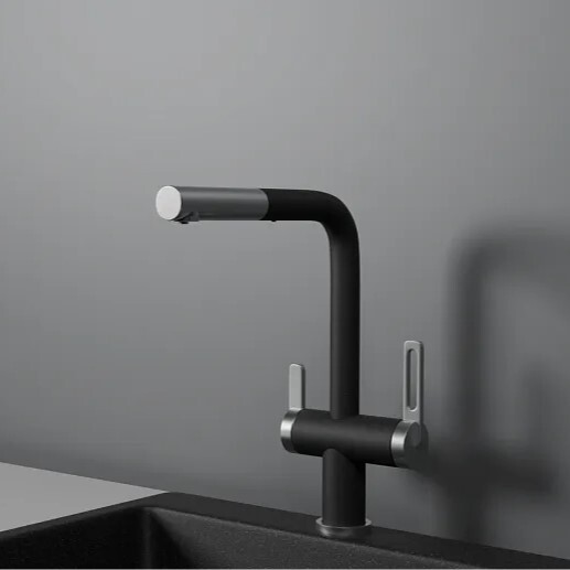 Фото товара: GRANULA 8170 смеситель, гранит, черный