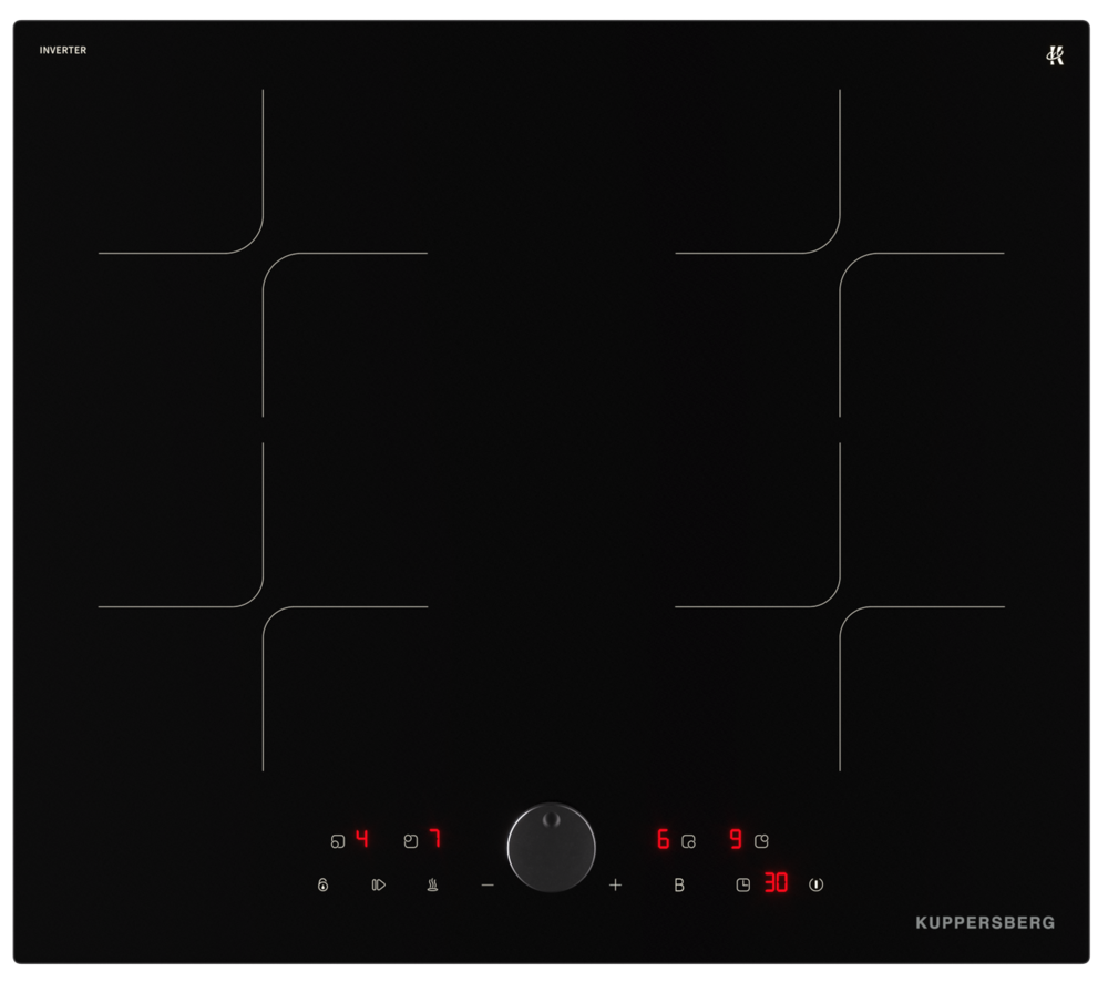 Детальное фото товара: Kuppersberg ICI 608 Black R индукционная поверхность