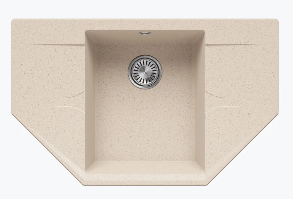 Polygran RIFF-800, мойка, мрамор, кремовый 327 Фото товара: Polygran RIFF-800, мойка, мрамор, кремовый 327