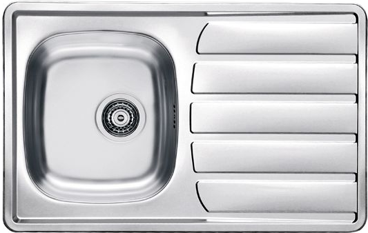 Фото товара: ALVEUS ZOOM 20 LEI-90, мойка, нержавеющая сталь лен (в комплекте с сифоном 1130550)