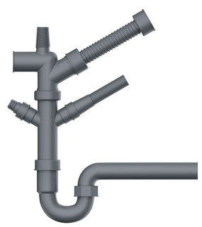 Omoikiri NA-01 Арматура для измельчителей, серый Фото товара: Omoikiri NA-01 Арматура для измельчителей, серый