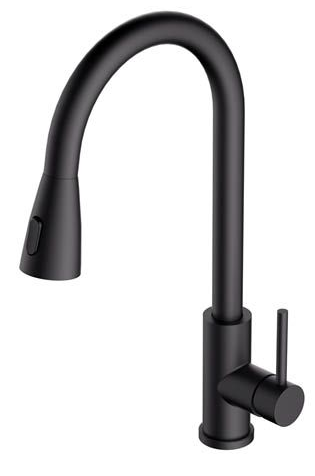 Фото товара: ALVEUS PRIMROSE PS BLACK MATT, смеситель, гранит, черный матовый