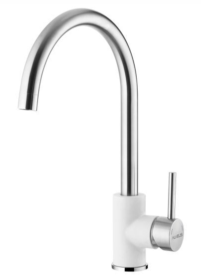 Фото товара: ALVEUS ELZA G11 ARCTIC, смеситель, хром/гранит, белый
