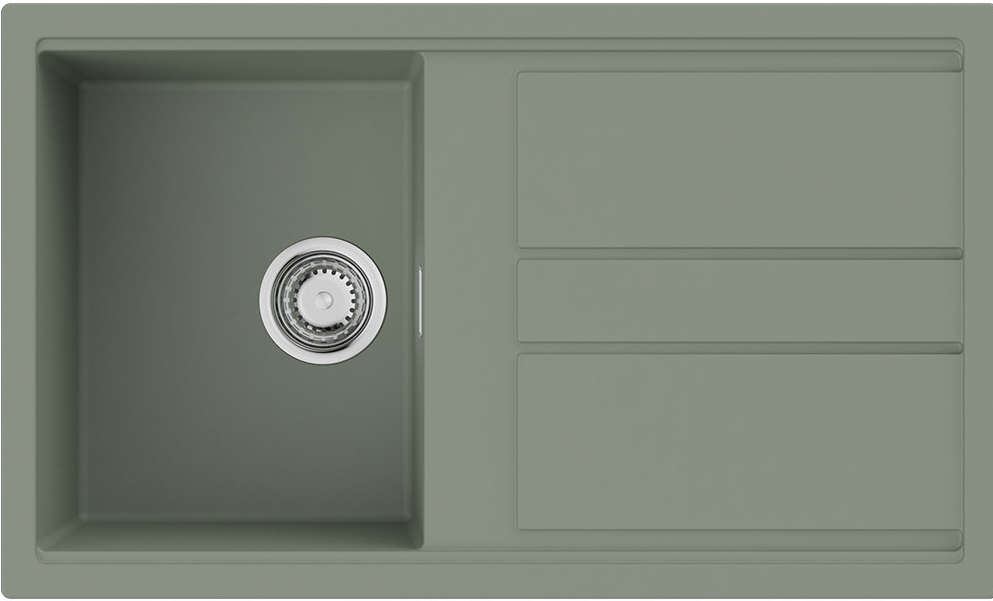 Фото товара: Omoikiri Kitagawa 86-WG, мойка, керамика, ветреный зеленый