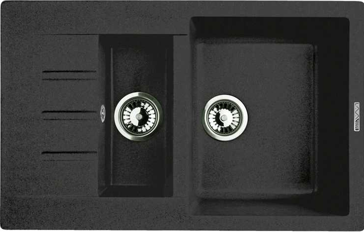 LAVA D.2 BASALT, мойка, гранит, черный Детальное фото товара: LAVA D.2 BASALT, мойка, гранит, черный