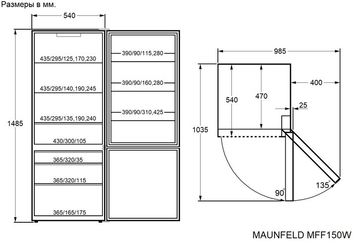 Детальное фото товара: Maunfeld MFF150W