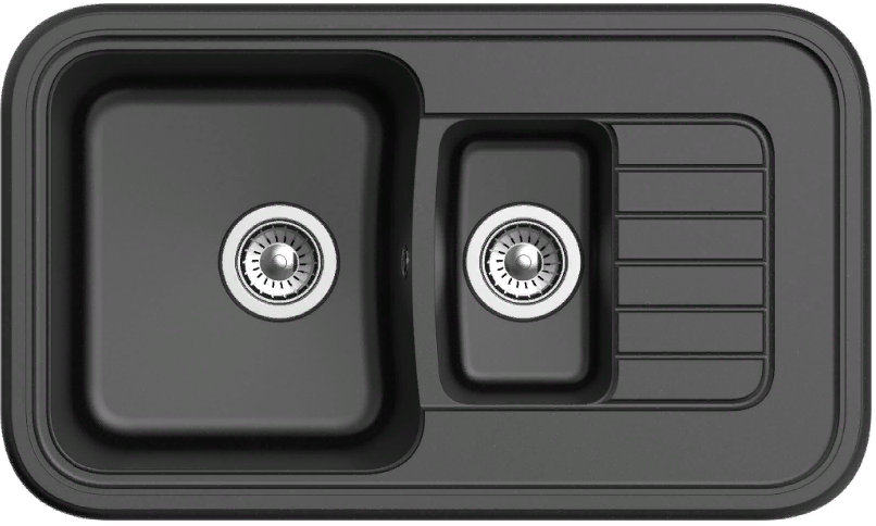 Ewigstein Antik A- 60KF, мойка, гранит, черный Фото товара: Ewigstein Antik A- 60KF, мойка, гранит, черный