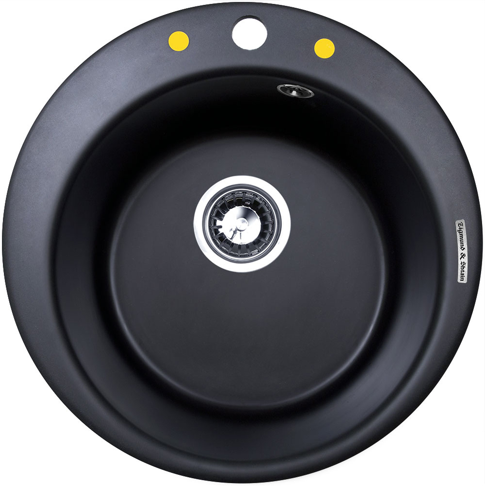 Фото товара: Zigmund & Shtain KREIS 480, мойка, черный базальт 