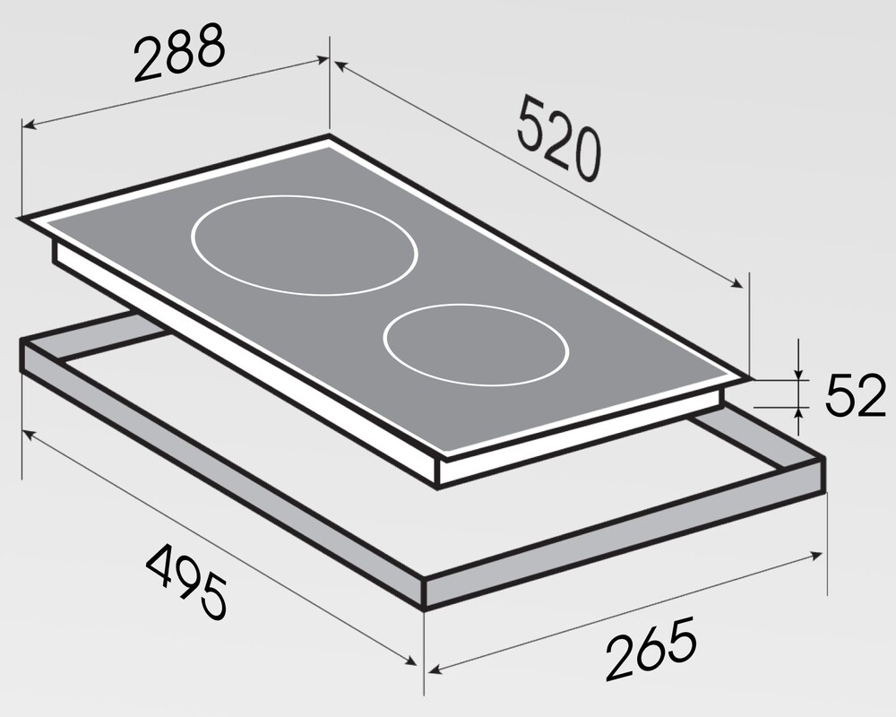 Детальное фото товара: Zigmund & Shtain CN 41.3 B стеклокерамическая поверхность