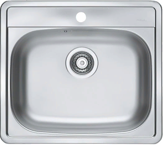 Фото товара: ALVEUS MORE 10 LEI-90, мойка, нержавеющая сталь лён ( в комплекте с сифоном 1130550)