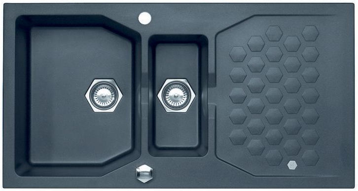 Фото товара: ALVEUS SENSUAL 70 GRANITAL+ TWILIGHT-G05M, мойка, гранит, черный металлик (с сифоном 1104729)