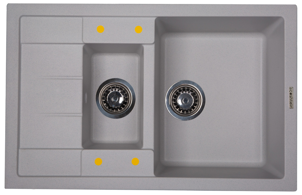 Ecoshtein RECHTECK 781.5, мойка, гранит, серый шелк Фото товара: Ecoshtein RECHTECK 781.5, мойка, гранит, серый шелк