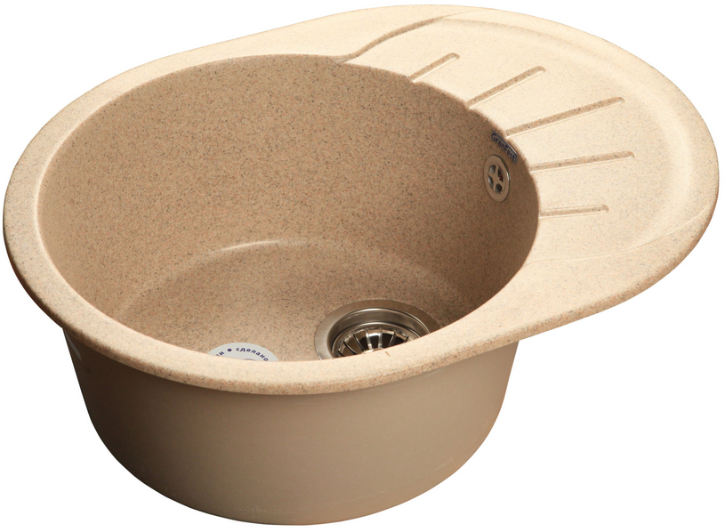 Фото товара: GranFest RONDO GF-R-580 L, мойка, мрамор, песочный