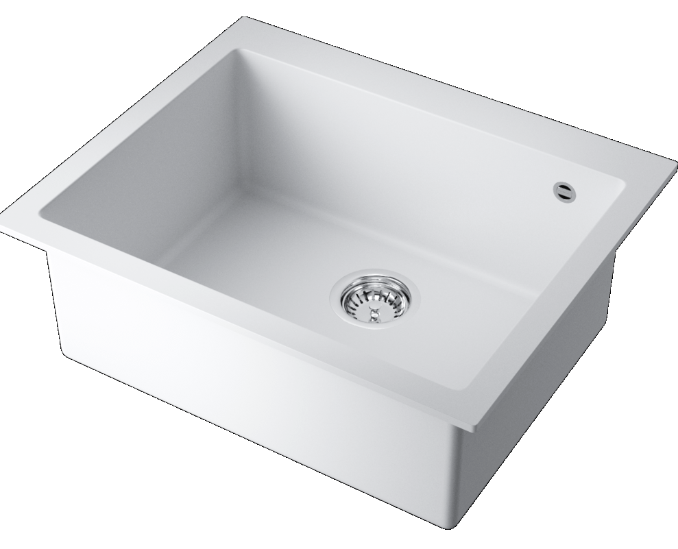 Детальное фото товара: Omoikiri Bosen 61-WH, мойка, гранит, белый