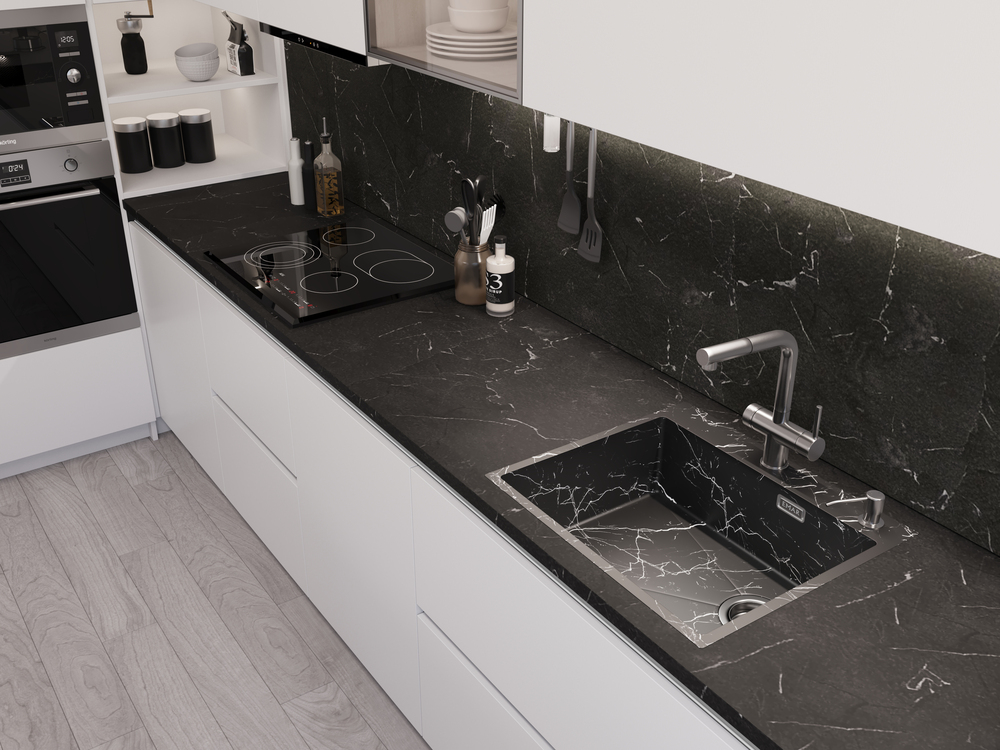 Детальное фото товара: Emar EMB-560(TOP) Black Elegant, мойка, нержавеющая сталь, черный