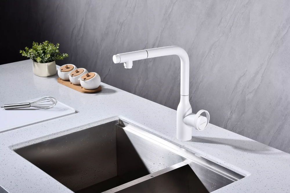 Детальное фото товара: Paulmark URBAN, смеситель, белый матовый