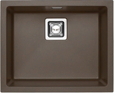 Фото товара: ALVEUS QUADRIX 50 GRANITAL+ CHOCOLATE-G03M, мойка, гранит, шоколад (в комплекте с сифоном 1133398)