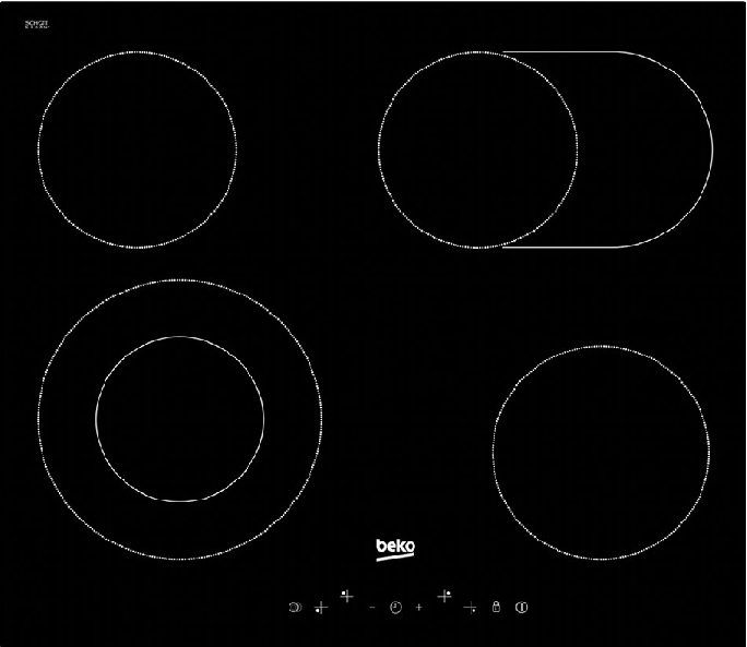 Фото товара: Beko HIC 64403 T стеклокерамическая поверхность