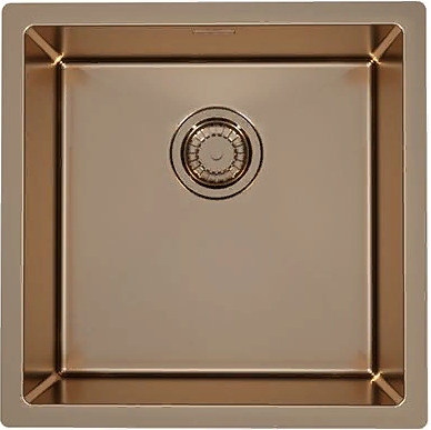 Фото товара: ALVEUS QUADRIX MONARCH 30 COPPER, мойка, нержавеющая сталь, медь (в компл. с выпуском без сифона)