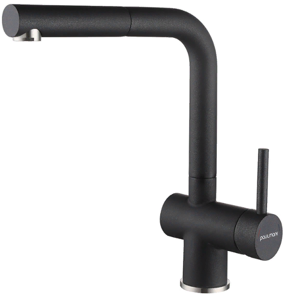 Фото товара: Paulmark DOSSE, смеситель, гранит, черный металлик