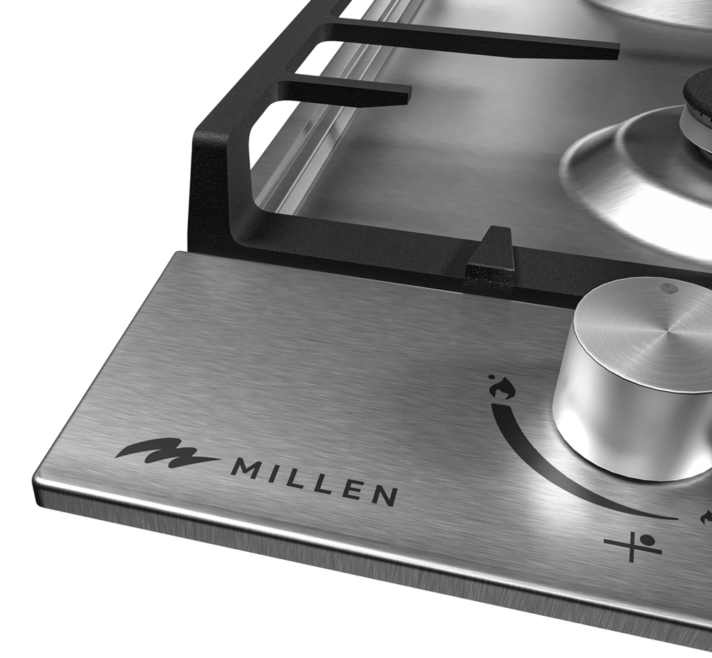 MILLEN MGH 301 IX Детальное фото товара: MILLEN MGH 301 IX газовая поверхность