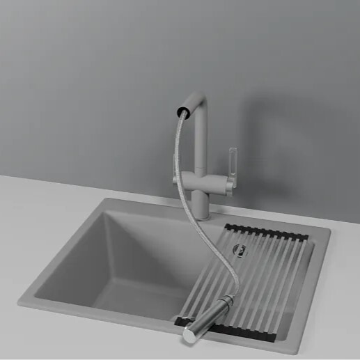 Детальное фото товара: GRANULA 8170 смеситель, гранит, алюминиум