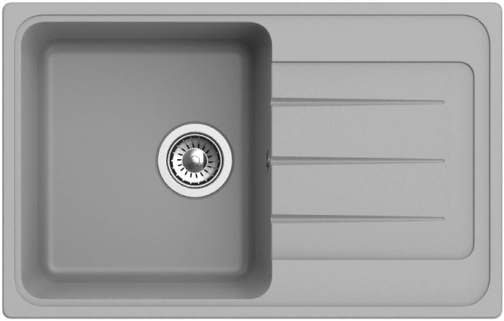 Ewigstein Elegant E- 50F, мойка, гранит, серый металлик Фото товара: Ewigstein Elegant E- 50F, мойка, гранит, серый металлик