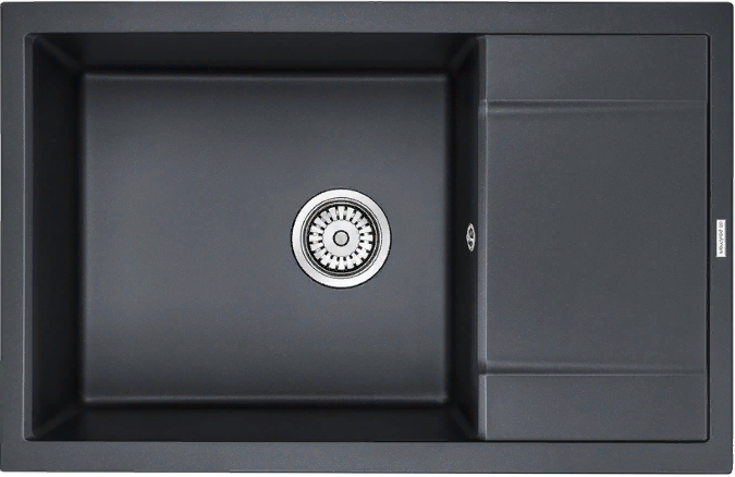 Детальное фото товара: Paulmark FLUGEN 60, мойка, гранит, черный металлик
