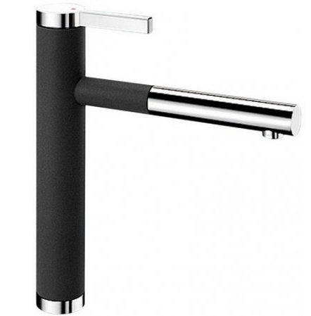 Фото товара: Blanco Linee-S, смеситель, хром/гранит, антрацит