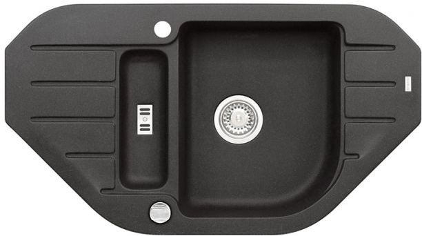 ALVEUS NIAGARA 60, мойка, гранит, черный (с сифоном 1105297) Фото товара: ALVEUS NIAGARA 60, мойка, гранит, черный (с сифоном 1105297)