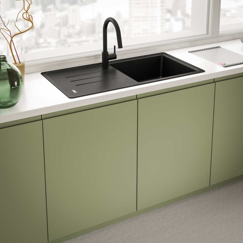 Детальное фото товара: Franke Lina, смеситель, черный матовый