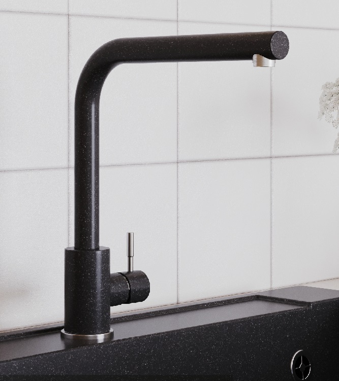 Детальное фото товара: Polygran Спика, смеситель, черный №16