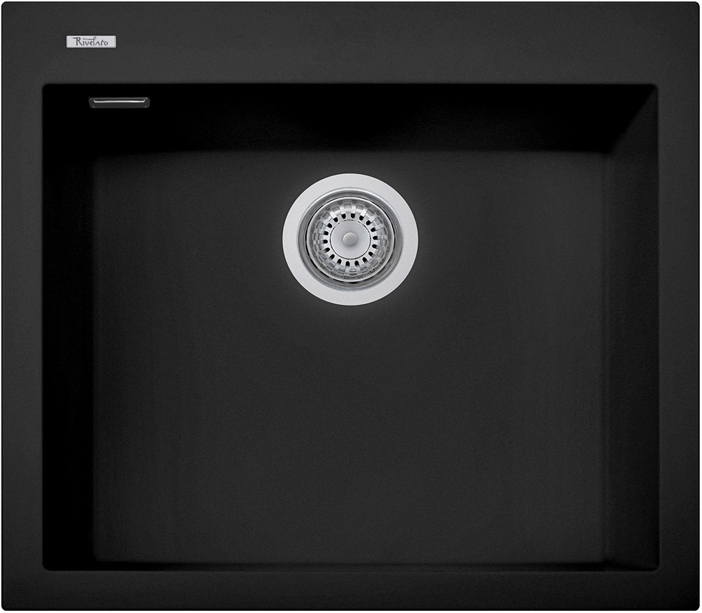Фото товара: Rivelato ZENO ZN-6051 nero profondo, мойка, керамика, черный