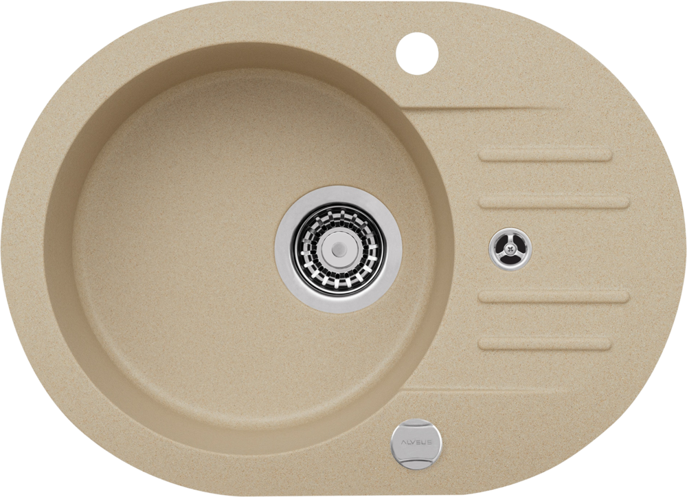 Детальное фото товара: ALVEUS GRANITAL GENESIS FOXTROT 40 G55 P-U, мойка, гранит, бежевый