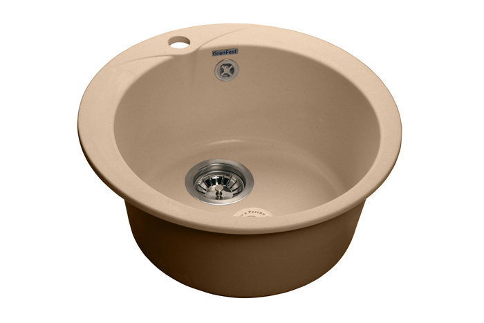 GranFest RONDO GF-R-480, мойка, мрамор, топаз Детальное фото товара: GranFest RONDO GF-R-480, мойка, мрамор, топаз