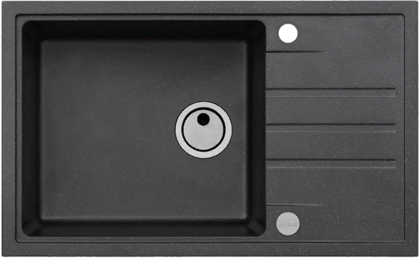 Фото товара: ALVEUS INTERMEZZO 130 GRANITAL CARBON - G91, мойка, гранит, черный (в комплекте с сифоном 111729)