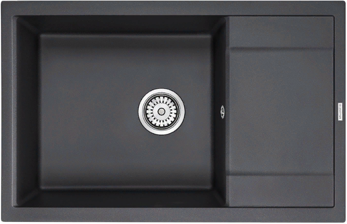 Детальное фото товара: Paulmark FLUGEN 60, мойка, гранит, черный