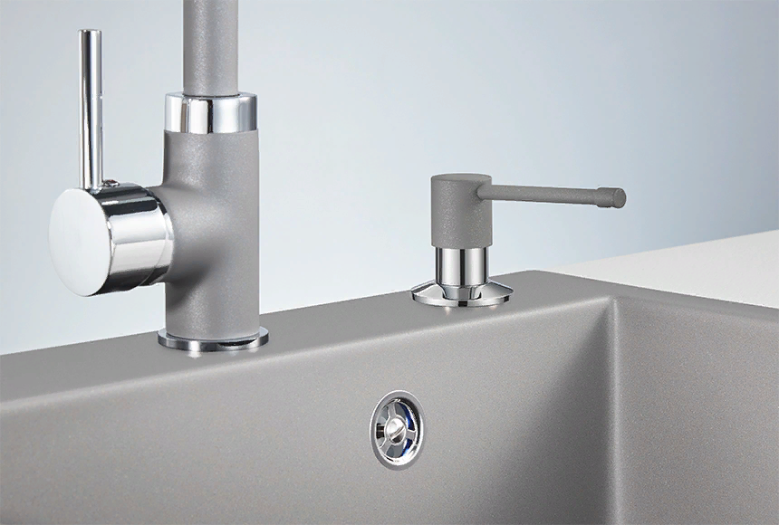 GRANULA 05 D дозатор для моющего средства, алюминиум Детальное фото товара: GRANULA 05 D дозатор для моющего средства, алюминиум