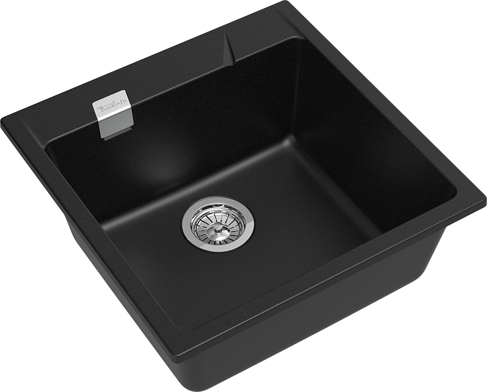 Детальное фото товара: Rivelato RAUM RM-50 nero, мойка, гранит, черный