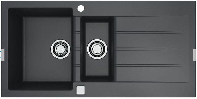 Фото товара: ALVEUS GRANITAL CADIT 80 G91 CARBON, мойка, гранит, карбон (в комплекте с сифоном 1132822)