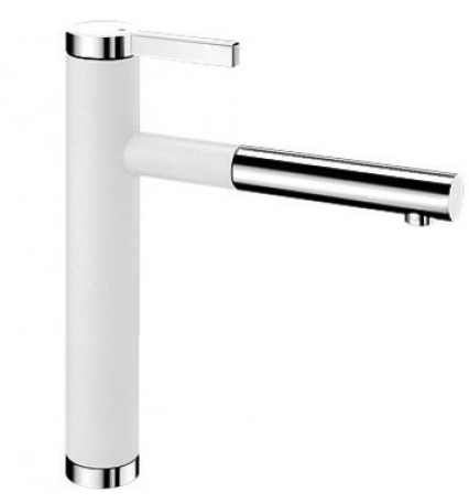 Фото товара: Blanco Linee-S, смеситель, хром/гранит, белый